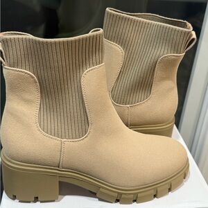 Beige Ankle Boots